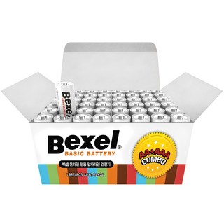 벡셀 베이직 알카라인 건전지 AA 24개 + AAA 24개 콤보팩, 1세트