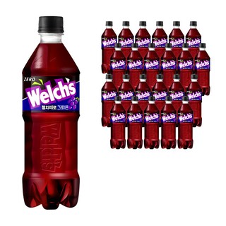 웰치스 제로 그레이프맛, 600ml, 24개