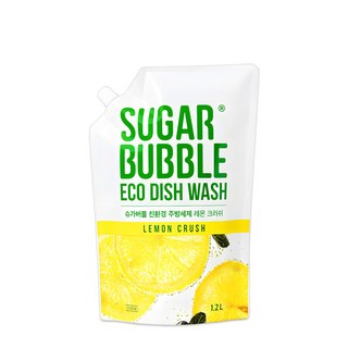 슈가버블 친환경 주방세제 레몬 크러쉬 리필, 1.2L, 1개