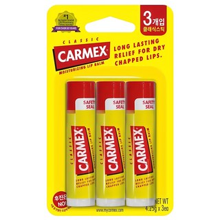Carmex 小蜜媞 修護唇膏, 經典, 4.25g, 3條