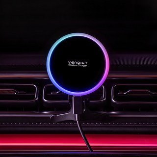 벤딕트 맥세이프 차량용 15W 고속 충전 거치대 루나서클, 블랙, VDT-M2B