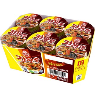 OTTOGI 不倒翁 碗裝金螃蟹海鮮風味炒碼湯麵, 6入