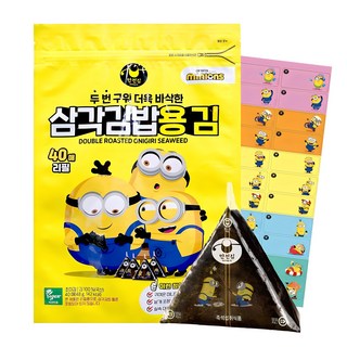 MANJUN 小小兵聯名兩次翻烤三角飯糰用海苔, 48g, 1包