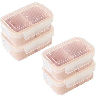 이지앤프리 나눔쉐어 밀프랩 용기 2칸, 4개, 480ml(4p)