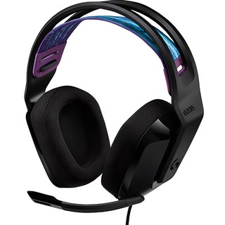 로지텍 G335 유선 게이밍 헤드셋, 981-000980, 블랙