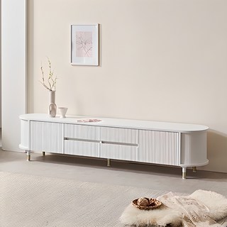 파로마 클래시 템바보드 서랍도어 TV 거실장 2000 방문설치, 화이트