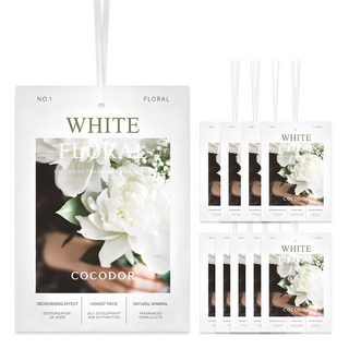코코도르 퍼퓸 샤쉐 옷장 방향제 본품 M, 10g, 10개, 화이트플로랄