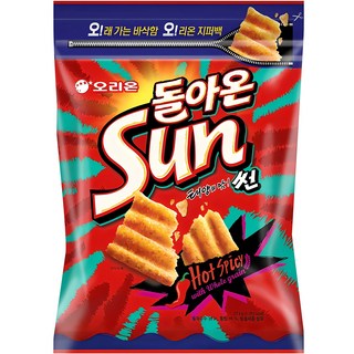 ORION 好麗友 Sun陽光波浪玉米脆片 香辣口味, 273g, 1包