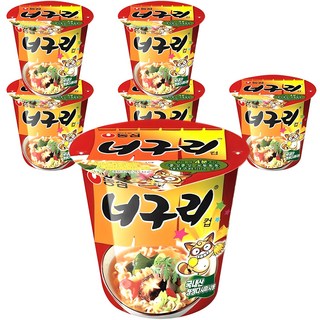 Nongshim 浣熊杯麵 62 g, 6個