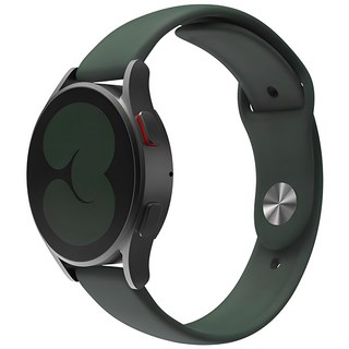 Sinjimoru Galaxy Watch 相容矽膠錶帶, 1個, 深綠色