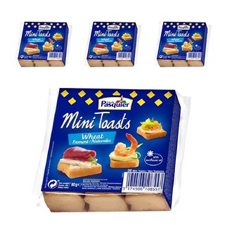 Pasquier 派斯格 迷你吐司餅乾, 80g, 4包