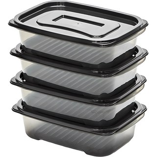 cimelax Lang keep柔軟冷凍專用密封盒 1300ml, 4個, 1個