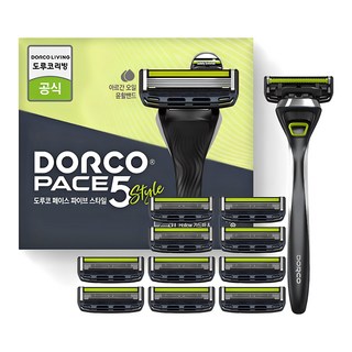 도루코 페이스 5 면도기 + 여분날 10p 세트, 1세트