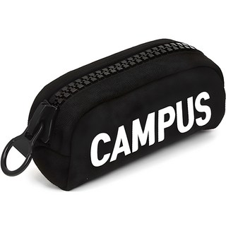 캠퍼스 왕지퍼 패브릭 펜파우치, 블랙, 1개