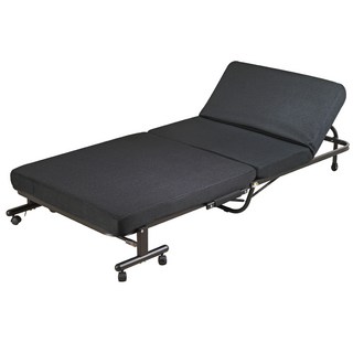 Simple Life 高反發支撐14段收納折疊床(簡易組裝)黑KR, 黑