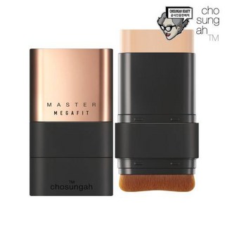 CHOSUNGAH MEGA FIT橡皮擦粉底棒，升級加強版，高遮瑕保濕，持久服貼，打造無瑕美肌, 02號 自然膚色 16g, 1個