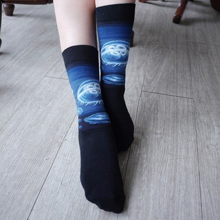 【台灣精製】水母 果凍 海底生物 海生館 動物襪 襪子 男襪 女襪 綿襪 緹花襪 長襪 小腿襪 中筒襪 針織襪 針織襪