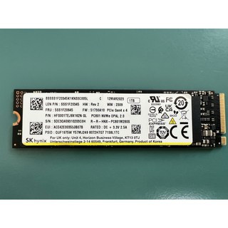 SK hynix 1TB NVMe SSD 拆機良品 高速固態硬碟