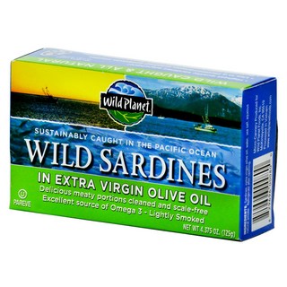 Wild Planet 特級初榨橄欖油沙丁魚罐頭, 1盒, 125g