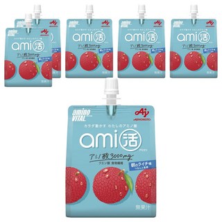 AJINOMOTO 味之素 aminoVITAL ami活 胺基酸果凍飲 晨之荔枝味, 6個, 180g