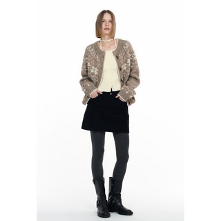 GENERAL IDEA 韓國女款羊毛北歐粗呢開襟衫 WBD4L04550