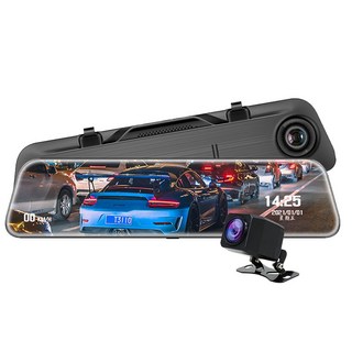 領先者 ES-30 PRO 12吋 2K高清流媒體 全螢幕觸控後視鏡行車記錄器, 標配1組, 32GB