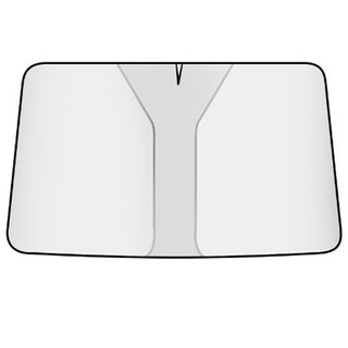 XIANG CHIA PIN 汽車遮陽擋板 有效阻擋陽光 降低車內溫度 安裝簡便 適用於各種車型, 白色, 1個