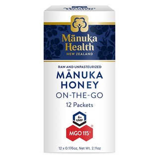 Manuka Health On-The-Go麥蘆卡蜂蜜飲隨身包 MGO 115+ UMF 6+ 12包入, 60g, 1盒
