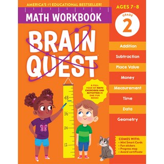 (英文圖書)Brain Quest Math Workbook: 2nd Grade 平裝版, Workman Kids, 英文
