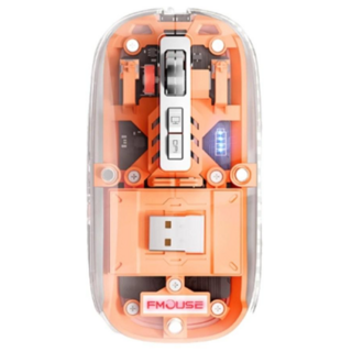 透明靜音三模無線滑鼠 (藍牙/電量顯示/4檔DPI), 綠色