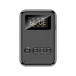 藍牙5.0音頻接收發射器：無線藍牙適配器 二合一音源接收器, 黑, 型號:SP1, 1個