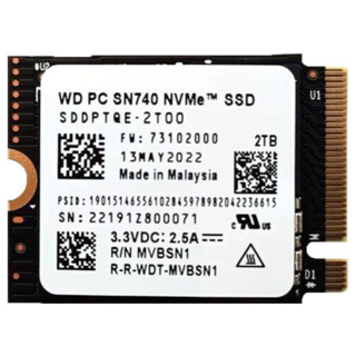 WD PC SN740 NVMe 2230 SSD 2TB (適用GPD WIN Max2/Steam Deck), 無