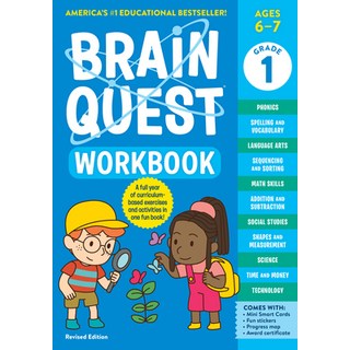 (英文圖書)Brain Quest Workbook: 1st Grade Revised Edition 平裝版, Workman Kids, 英文