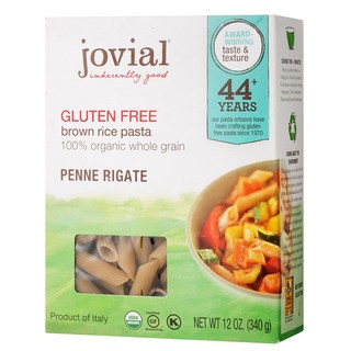 Jovial 無麩質糙米筆管麵 無糖, 1個, 340g
