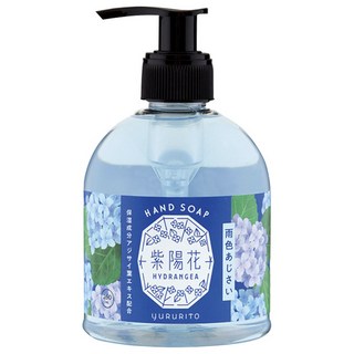 yuRuRITO 溫和香氛保濕洗手液 藍色紫陽花款, 1個, 260ml