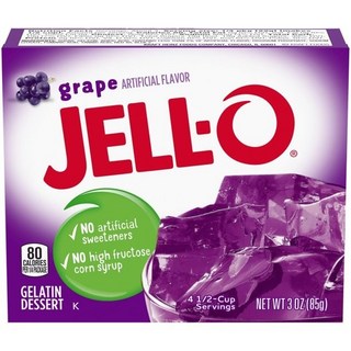 Jell-O 果凍粉 葡萄味, 1盒, 85g