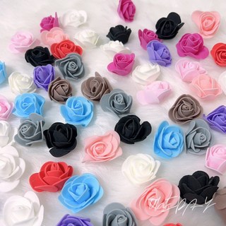 ONEDAY PE泡沫仿真玫瑰花頭, 黑色