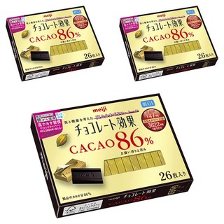 meiji 明治 CACAO 86%可可巧克力 26塊入, 3個, 130g