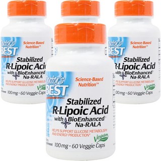 Doctor's BEST R-硫辛酸素食膠囊 100mg, 60顆, 4罐