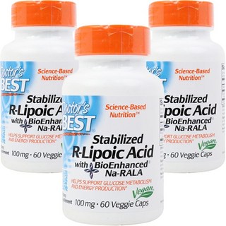 Doctor's BEST R-硫辛酸素食膠囊 100mg, 60顆, 3罐