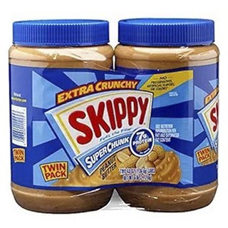 SKIPPY 吉比 脆粒花生醬, 1.36kg, 2罐