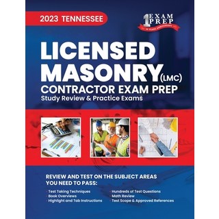 (英文圖書) 2023 Tennessee LMC Licensed Masonry Contractor Exam Prep: 2023 Study Review & Practice Exams 平裝版, Independently Published, 英文