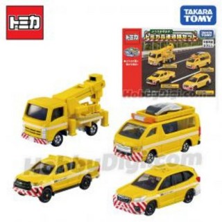【小不點】TOMICA 多美小汽車 高速道路組 橋梁點檢車 衛星通信車 道路巡邏車 高速公路車組 勤務車 TM93649, 詳見包裝