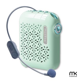 meekee K6-Sakura 櫻花造型2.4G無線教學擴音機 輕巧便攜 高音質輸出, 湖水藍, 1個