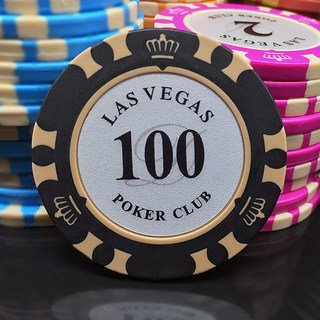 皇冠籌碼 加重籌碼 LAS VEGAS 黏土款式 加鐵 德州撲克 麻將 桌遊 百家樂 21點娛樂博奕代幣, 面額10, 1個