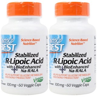 Doctor's BEST R-硫辛酸素食膠囊 100mg, 60顆, 2罐
