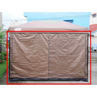 通用防水圍布 （適用快搭式遮陽棚/客廳帳/炊事帳 拉鍊接邊銀膠中間, 卡其色