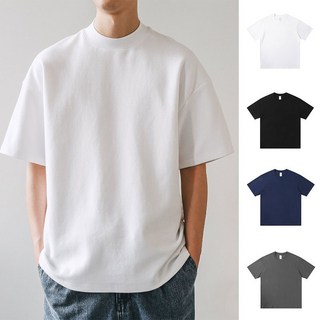 素面純棉250g重磅T恤 短袖 素T恤 純棉短袖 寬鬆 重磅不透 男女可穿, 黑色