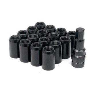 內六角 鋁圈螺帽 M12*1.5 彩鈦色 輪框螺母 輪圈螺絲 彩色螺母, 黑色, 1套