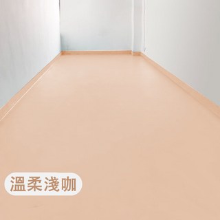 耐磨地坪漆，環保無毒，快速防塵，施工便捷，即刷即用, 溫柔淺咖地坪漆【三合一主漆】1KG=3坪, 3kg, 1個